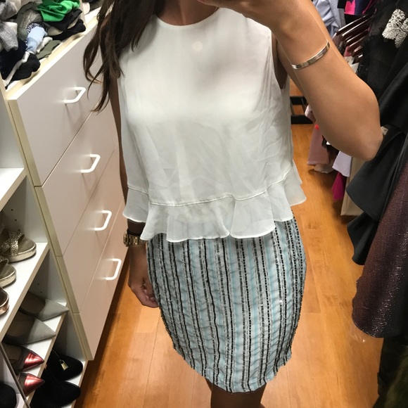 Zara Dresses & Skirts - Zara peplum mini dress with sequins.